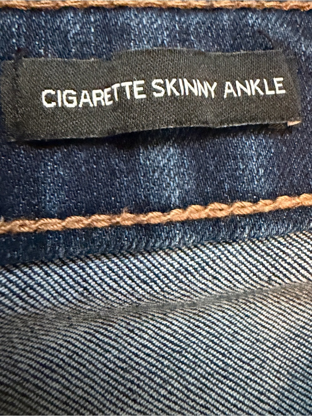 Size 16W Nine West Cigarette Skinny Ankle Dark Blue Denim Jeans - Picture 3 of 4
